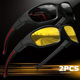 2/3PCS New Polarized Sunglasses for Men Outdoor Fashion Sports Fishing Cycling Eye Protection Sun Glasses Luxury Design Uv400 (Lenses Color: 2PCS-3)