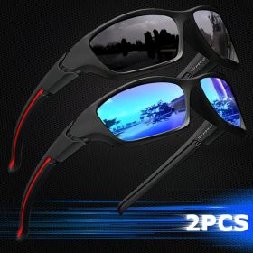 2/3PCS New Polarized Sunglasses for Men Outdoor Fashion Sports Fishing Cycling Eye Protection Sun Glasses Luxury Design Uv400 (Lenses Color: 2PCS-2)