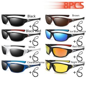 Men And Women Outdoor Sports Polarized Sunglasses With Chain Cycling Climbing Skiing Fishing Vintage Sun Glasses UV400 Eyewear (Lenses Color: 8ZHD23)