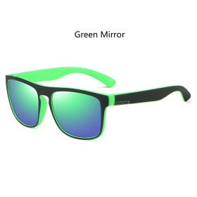 Classic Square Vintage Sport Polarized Sunglasses For Men Women Luxury Brand Designer Sun Glasses Driving Fishing UV400 Eyewear (Lenses Color: 733(Green Mirror))