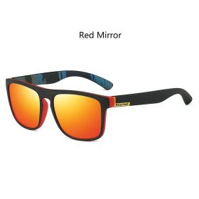 Classic Square Vintage Sport Polarized Sunglasses For Men Women Luxury Brand Designer Sun Glasses Driving Fishing UV400 Eyewear (Lenses Color: 733(Red Mirror))