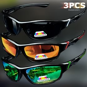 1/3PCS Vintage Sports Sunglasses Men Women Fishing Running Cycling Mountaineering Sport Man Sun Glasses Anti-Glare UV400 (Lenses Color: 3PCS-3)