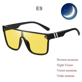 Brand New Sunglasses Men Women Sun Glasses Fishing Eyewear UV400 Cycling Hiking Baseball Softball Outdoor Sport Goggles (Lenses Color: E9)