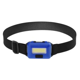 Mini 3W COB Led Head Lamp; 3 Modes Waterproof Head Lamp; Head Flashlight Outdoor Camping Night Fishing Head Lamp; Batteries Not Included; Christm (Color: Blue)
