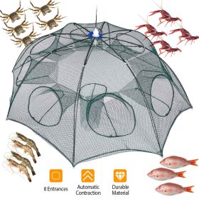 Foldable Fishing Bait Net Trap Crab Net Shrimp Minnow Crawdad Fish Cast Dip Cage Mesh Automatic Contraction (Color: as Pic)